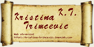 Kristina Trimčević vizit kartica